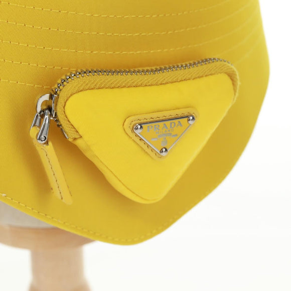 PRADA Hat Nylon Yellow Auth 172043M