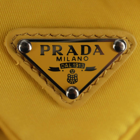 PRADA Hat Nylon Yellow Auth 172043M