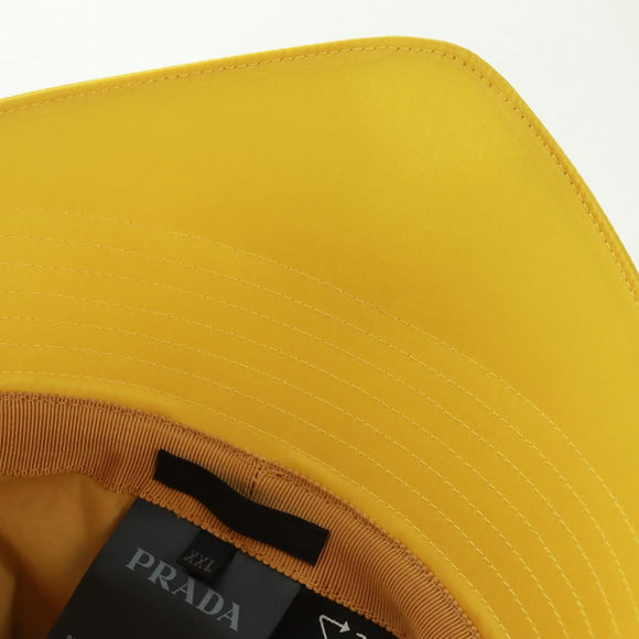 PRADA Hat Nylon Yellow Auth 172043M