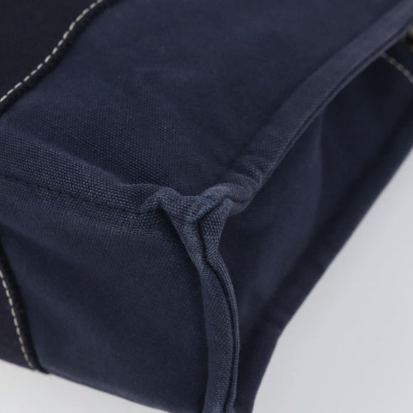 HERMES Fourre Tout PM Hand Bag Canvas Navy Silver Auth 172044