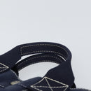 HERMES Fourre Tout PM Hand Bag Canvas Navy Silver Auth 172044-8