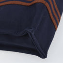 HERMES Fourre Tout PM Hand Bag Canvas Navy Silver Auth 172045V-13