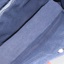 HERMES Fourre Tout PM Hand Bag Canvas Navy Silver Auth 172045V-15