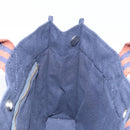 HERMES Fourre Tout PM Hand Bag Canvas Navy Silver Auth 172045V-16