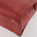 GUCCI Bamboo Hand Bag Leather Red Gold 002 1186 0260 Auth 172051-9
