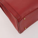 GUCCI Bamboo Hand Bag Leather Red Gold 002 1186 0260 Auth 172051-14