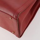 GUCCI Bamboo Hand Bag Leather Red Gold 002 1186 0260 Auth 172051-15