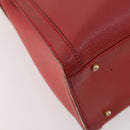 GUCCI Bamboo Hand Bag Leather Red Gold 002 1186 0260 Auth 172051-16