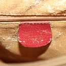 GUCCI Bamboo Hand Bag Leather Red Gold 002 1186 0260 Auth 172051-19