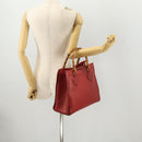 GUCCI Bamboo Hand Bag Leather Red Gold 002 1186 0260 Auth 172051-21