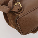 GUCCI Bamboo Backpack Suede Brown Gold 003 2852 0030 0 Auth 172054-9