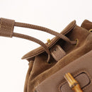 GUCCI Bamboo Backpack Suede Brown Gold 003 2852 0030 0 Auth 172054-20