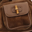 GUCCI Bamboo Backpack Suede Brown Gold 003 2852 0030 0 Auth 172054-26