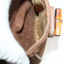 GUCCI Bamboo Backpack Suede Brown Gold 003 2852 0030 0 Auth 172054-27