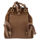 GUCCI Bamboo Backpack Suede Brown Gold 003 2852 0030 0 Auth 172054-2
