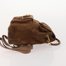 GUCCI Bamboo Backpack Suede Brown Gold 003 2852 0030 0 Auth 172054-3