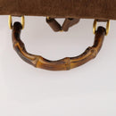 GUCCI Bamboo Backpack Suede Brown Gold 003 2852 0030 0 Auth 172054-7