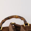 GUCCI Bamboo Backpack Suede Brown Gold 003 2852 0030 0 Auth 172054-14