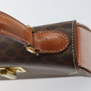 CELINE Macadam Canvas Hand Bag PVC Leather Brown Gold Auth 172055-15