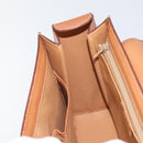 CELINE Macadam Canvas Hand Bag PVC Leather Brown Gold Auth 172055-21