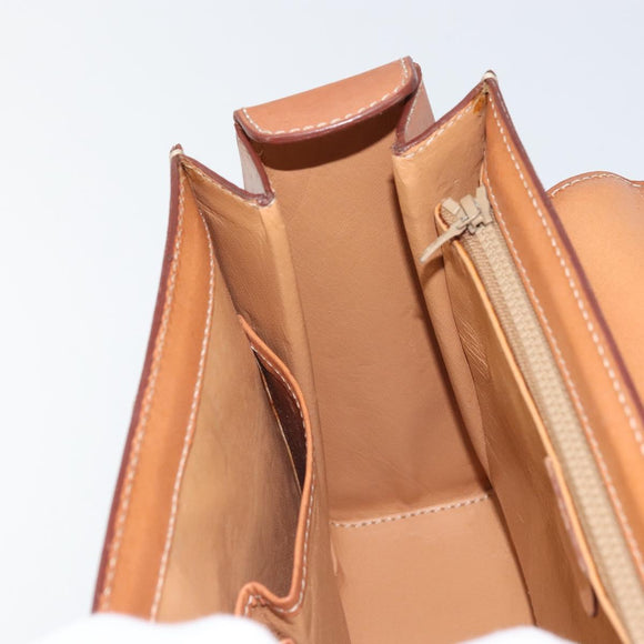 CELINE Macadam Canvas Hand Bag PVC Leather Brown Gold Auth 172055