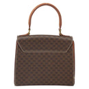 CELINE Macadam Canvas Hand Bag PVC Leather Brown Gold Auth 172055-3