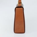 CELINE Macadam Canvas Hand Bag PVC Leather Brown Gold Auth 172055-4