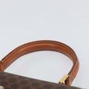 CELINE Macadam Canvas Hand Bag PVC Leather Brown Gold Auth 172055-8