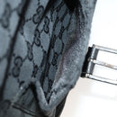 GUCCI GG Canvas Schoudertas Zwart Zilver 114269 Auth 172056-24
