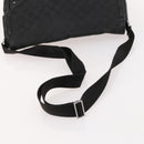 GUCCI GG Canvas Schoudertas Zwart Zilver 114269 Auth 172056-7