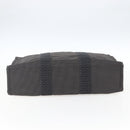 HERMES Her Line Tote MM Hand Bag Canvas Gray Silver Auth 172060-5