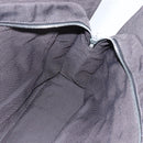 HERMES Her Line Tote MM Hand Bag Canvas Gray Silver Auth 172061-18