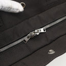 HERMES Her Line Tote MM Hand Bag Canvas Gray Silver Auth 172062-10