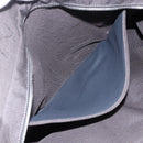 HERMES Her Line Tote MM Hand Bag Canvas Gray Silver Auth 172062-12