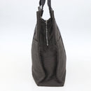 HERMES Her Line Tote MM Hand Bag Canvas Gray Silver Auth 172062-3