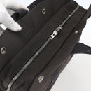 HERMES Her Line Tote MM Hand Bag Canvas Gray Silver Auth 172062-6
