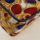 CHANEL Matelasse Chain Shoulder Bag Silk Multicolor Gold CC Auth 172070SAV-12