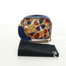 CHANEL Matelasse Chain Shoulder Bag Silk Multicolor Gold CC Auth 172070SAV-24