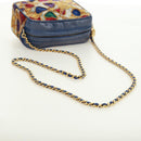 CHANEL Matelasse Chain Shoulder Bag Silk Multicolor Gold CC Auth 172070SAV-7