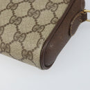 GUCCI GG Supreme Web Sherry Line Bag PVC Beige Gold 116 02 089 Auth 172071-14