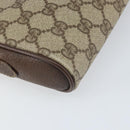 GUCCI GG Supreme Web Sherry Line Bag PVC Beige Gold 116 02 089 Auth 172071-17