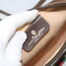 GUCCI GG Supreme Web Sherry Line Bag PVC Beige Gold 116 02 089 Auth 172071-19
