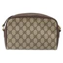GUCCI GG Supreme Web Sherry Line Bag PVC Beige Gold 116 02 089 Auth 172071-2