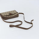 GUCCI GG Supreme Web Sherry Line Bag PVC Beige Gold 116 02 089 Auth 172071-7