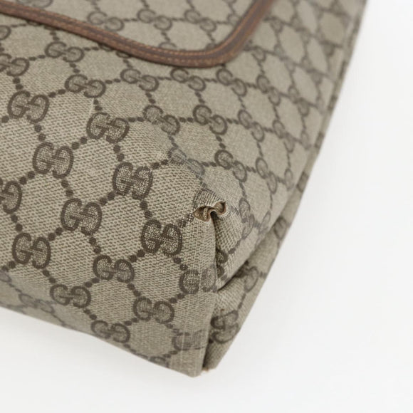 GUCCI GG Supreme Web Sherry Line Tote Bag PVC Beige Red 39 02 003 Auth 172074