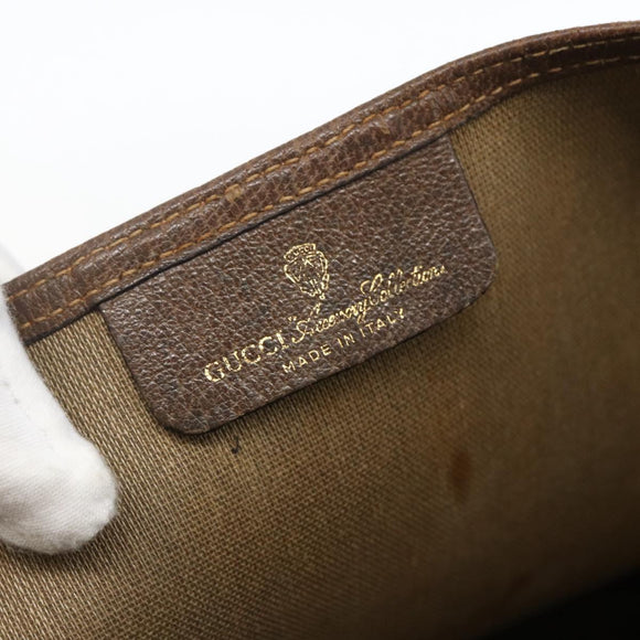 GUCCI GG Supreme Web Sherry Line Tote Bag PVC Beige Red 39 02 003 Auth 172074