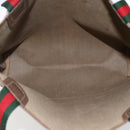 GUCCI GG Supreme Web Sherry Line Tote Bag PVC Beige Red 39 02 003 Auth 172074-10