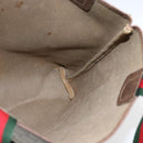 GUCCI GG Supreme Web Sherry Line Tote Bag PVC Beige Red 39 02 003 Auth 172074-19