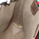 GUCCI GG Supreme Web Sherry Line Tote Bag PVC Beige Red 39 02 003 Auth 172074-20