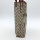 GUCCI GG Supreme Web Sherry Line Tote Bag PVC Beige Red 39 02 003 Auth 172074-3
